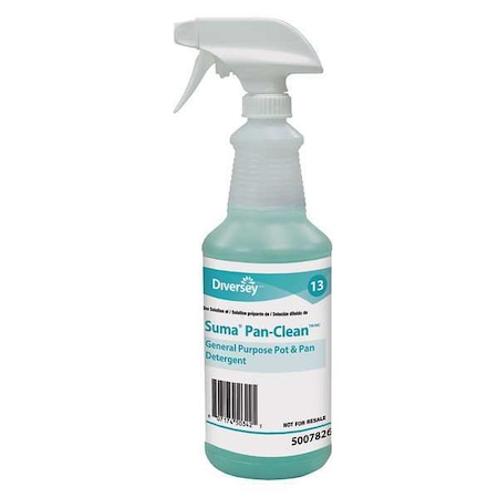 Diversey 32 oz. Clear, Plastic Trigger Spray Bottle, PK12 95007826