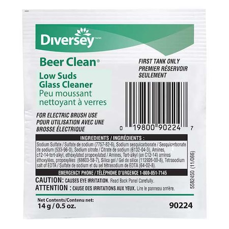 Beer Clean General Purpose Cleaners, Packet, 0.5 oz, Odorless 990224