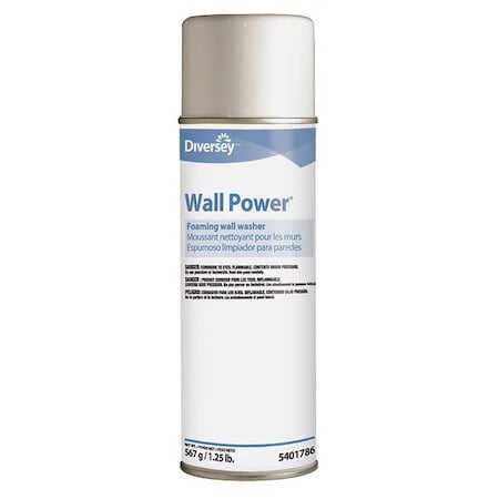Diversey Wall Power, Foaming Wall Washer, Wall Cleaner, 20 oz, Aerosol Can, Floral, 12 PK 95401786