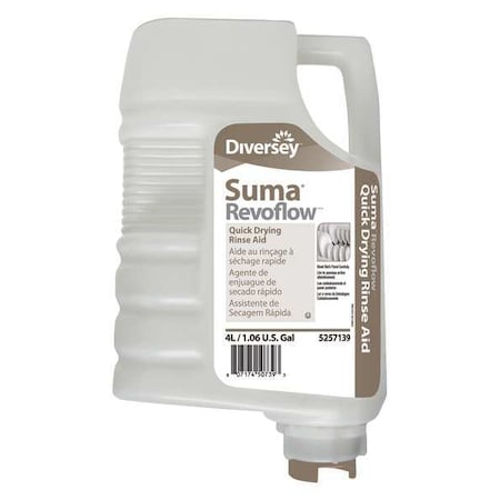 Diversey Quick Drying Rinse Aid, 1.06 gal. Jug, 2 PK 5257139