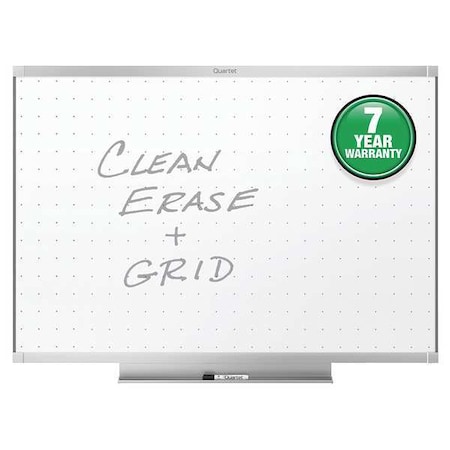 Quartet Dry Erase Board, Melamine, 36 in, 48 in, Aluminum/Plastic Frame, White, Gloss TE544AP2-24