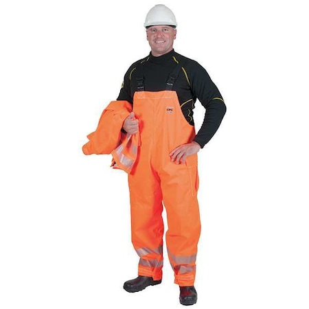 Ansell 2XL Chemical Resistant Hi-Viz Bib Overalls 66-682