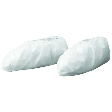 Zoro Select Shoe Covers, Polypropylene with Polyethylene Coating, White, Slip Resistant Sole: No 32GV60