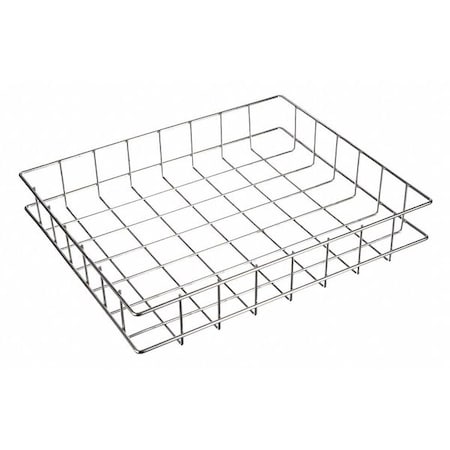 Marlin Steel Wire Products Rectangular Storage Basket, Stainless Steel, Silver 02035006-38