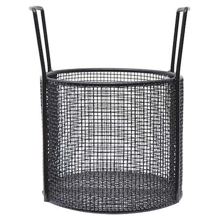 Marlin Steel Wire Products Round Parts Washing Basket, #4 Mesh Size, Steel, Black 00-106-21