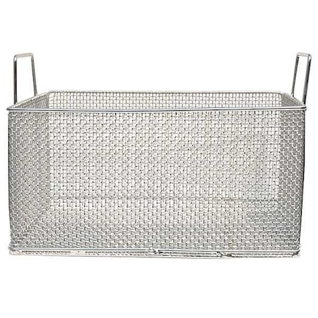 Marlin Steel Wire Products Rectangular Parts Washing Basket, #4 Mesh Size, Stainless Steel, Silver 00-105A-31