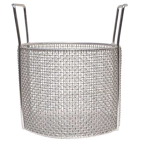 Marlin Steel Wire Products Round Parts Washing Basket, #4 Mesh Size, Stainless Steel, Silver 100-31