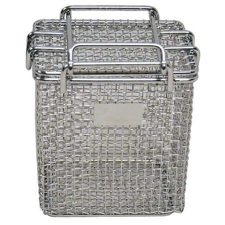 Marlin Steel Wire Products Rectangular Parts Washing Basket, #6 Mesh Size, Stainless Steel, Silver 00-00278001-31