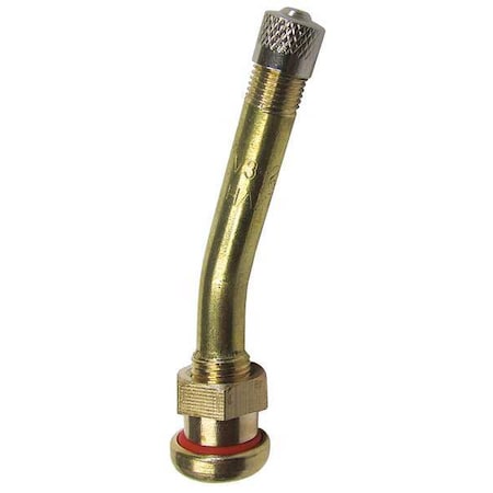Haltec Tire Valve, Stdrd Bore, 2-3/4in, Brass, PK10 70 MS-27