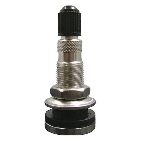 Haltec Tire Valve, Strd Bore, 1-7/8in, SST, PK10 TV-618A-SS