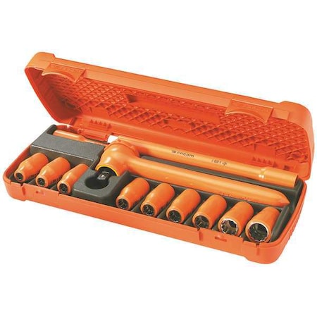 Facom Insulated Socket Wrench Set, 12 pc. FC-S.400AVSE
