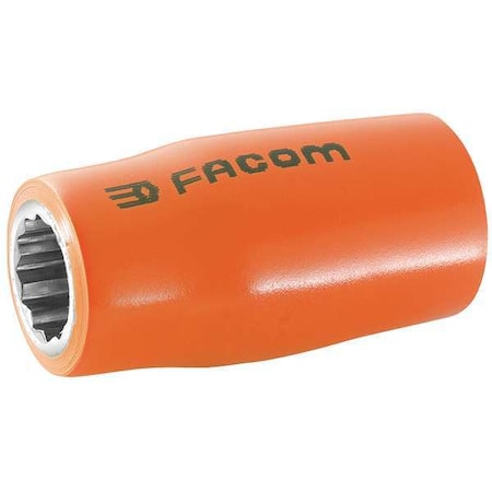 Facom 1/2" Drive, 17mm 12 pt. Metric Socket, 12 Points FM-S.17AVSE