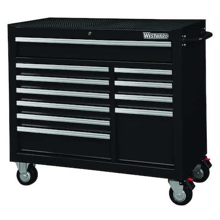 Westward WESTWARD Rolling Tool Cabinet, 11-Drawers, Gloss Black