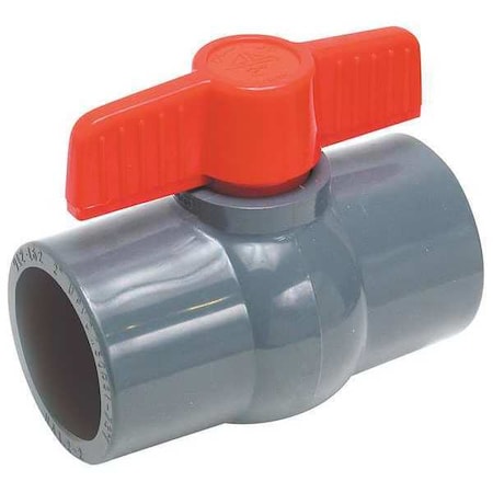 Zoro Select 2" Socket PVC Ball Valve Inline 32H953