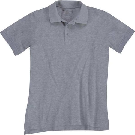 5.11 Tactical Polo Shirt, 40% Polyester, 60% Cotton, Button, 1 Pocket(s), Gray, L 61173