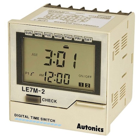 Autonics LCD Digital Timer, Weekly/Yearly Timer LE7M-2