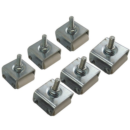 Zoro Select Dual Wheel Appliance Caster, Nylon, PK6 32J786