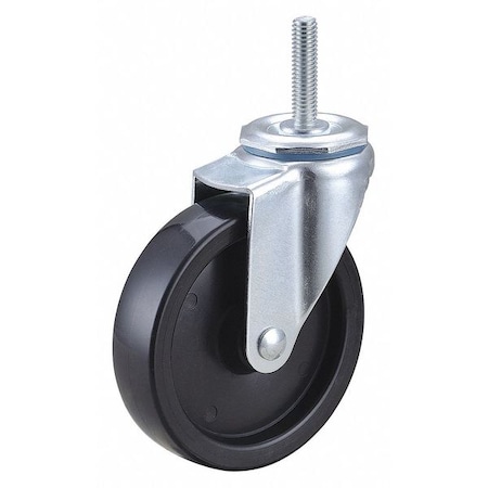 Zoro Select Swivel Stem Caster, Polyolfn, 4 in, 150 lb. F1IB04041S-S10