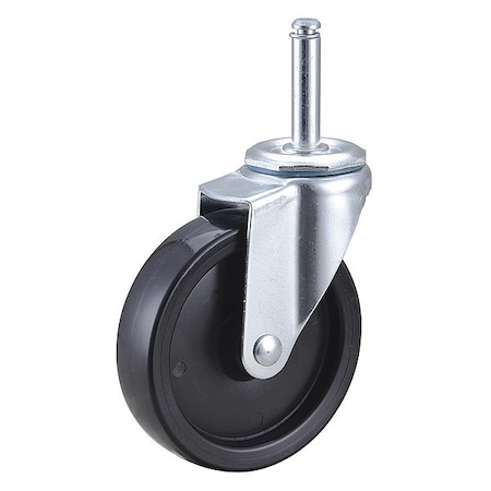Zoro Select Swivel Stem Caster, Polyolfn, 4 in, 150 lb. 32J797