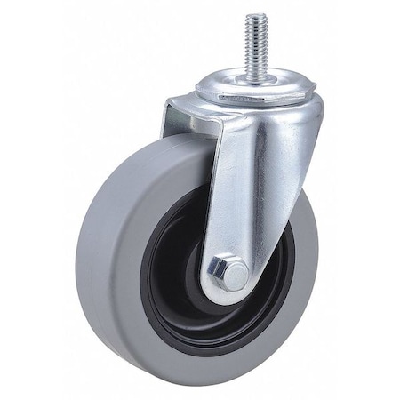 Zoro Select Swivel Stem Caster, Polyurthn, 4 in, 275 lb 32J870