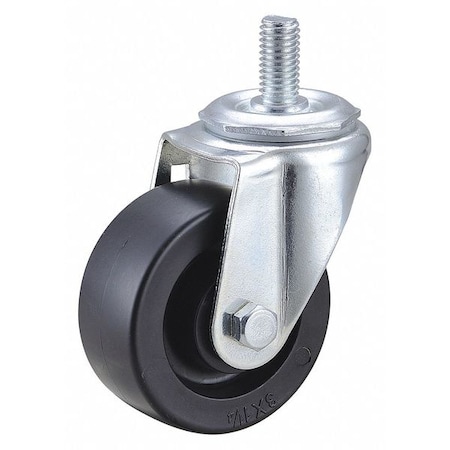 Zoro Select Stem Caster, 3 in Dia, Polyolefin, 210 lb 32J875