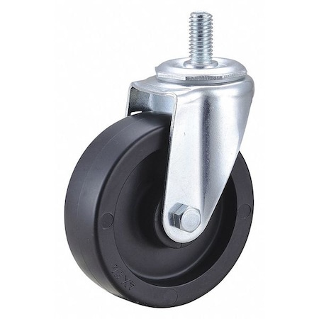 Zoro Select Swivel Stem Caster, Polyolfn, 4 in, 275 lb. 32J876