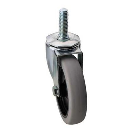 Zoro Select Swivel Stem Caster, Polyurthn, 4 in, 150 lb 32J803