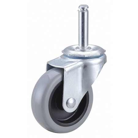 Zoro Select Swivel Stem Caster, Polyurthn, 3 in, 125 lb F1IX03041S-S20