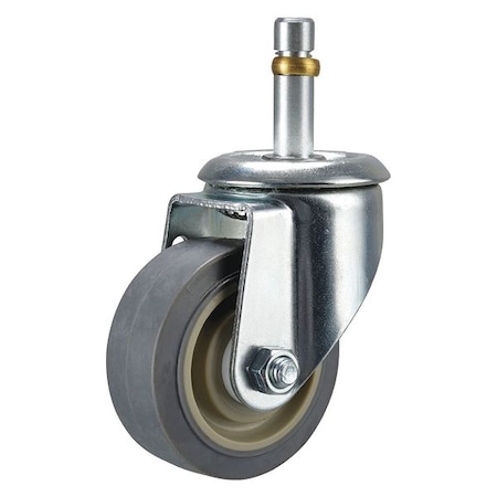 Zoro Select Swivel Stem Caster, PolyU, 3-1/2 in, 250 lb P12S-RP035D-SG2-001
