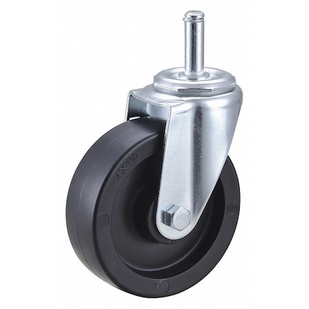 Zoro Select Swivel Stem Caster, Polyolfn, 4 in, 275 lb. 32J854