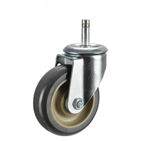 Zoro Select Swivel Stem Caster, Polyurthn, 5 in, 300 lb P12S-UP050D-SG2