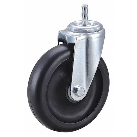 Zoro Select Swivel Stem Caster, Polyolfn, 5 in, 300 lb., Number of Wheels: 1 32J865