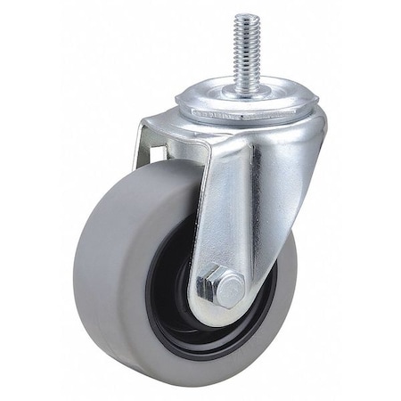 Zoro Select Swivel Stem Caster, Polyurthn, 3 in, 210 lb 32J869
