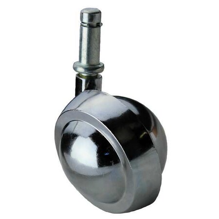 Zoro Select Swivel Stem Caster, Steel, 2-1/2 in, 100 lb BCFS02441S004