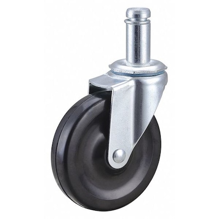 Zoro Select Stem Caster, 4"dia, Rubber, 115lb F1RR04052S-S22
