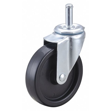Zoro Select Swivel Stem Caster, Polyolfn, 4 in, 150 lb. F1IB04041S-S21