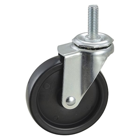 Zoro Select Swivel Stem Caster, Polyolfn, 4 in, 150 lb. 32J964