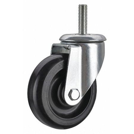 Zoro Select Swivel Stem Caster, Polyolfn, 5 in, 350 lb. P12S-PB050D-ST12