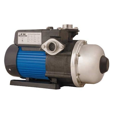 Flint & Walling Booster Pump, 1/2 hp, 115V AC, 1 Phase, 1 in NPT Inlet Size, 2 Stage, 120 psi Max Pressure VP05
