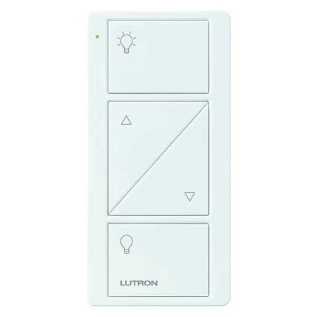 Lutron Wireless Remote Control, 2 Buttons, White PJ2-2BRL-GWH-L01