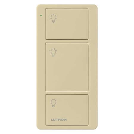 Lutron Wireless Remote Control, 3 Buttons, Ivory PJ2-3B-GIV-L01