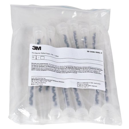 3M Nozzle, 8-1/2inLx7/8inD, Clear/Black, PK12 54933