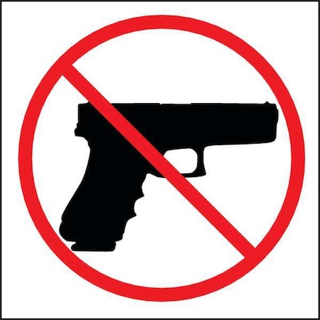 Zing Kansas Concealed Carry Window Decal, 8 in Height, 8 in Width, Plastic, Rectangle, No Text 1802D