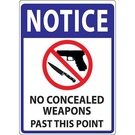 Zing Window Decal, Concealed Weapons, PK2, Width: 5" 1811D