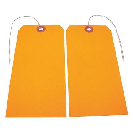 Badger Tag & Label Blank Shipping Tag, Paper, 5-3/4" H x 2-7/8" W, Fluorescent Orange, 25 PK 118