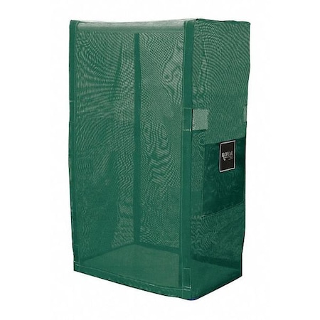 Royal Basket Trucks Repl Cover, 42", 2 Shlf, Green Mesh R42-EEX-L2N