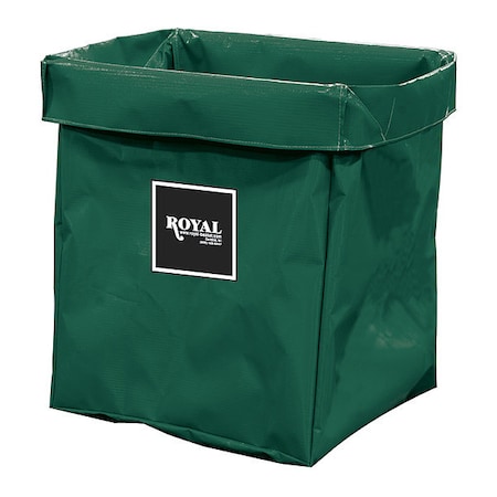 Royal Basket Trucks X-Frame Bag, 8 Bushel, Green Vinyl G08-EEX-XBN