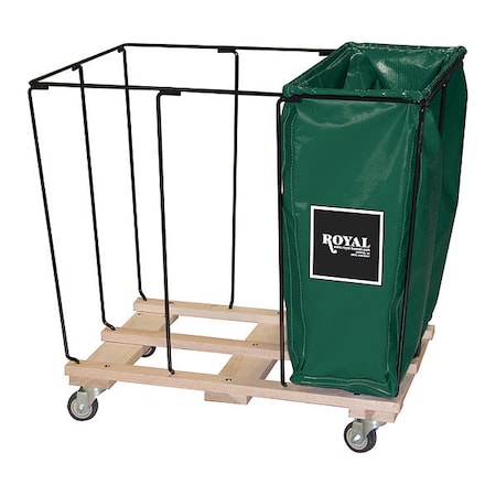 Royal Basket Trucks Sorting Cart Bag, 12 Bushel 3 Comp, Green G12-EEX-R3N