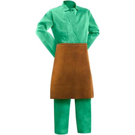 Steiner Welding Apron, Leather, 3 oz/sq ft, 24 in Length, Brown, Universal 92160