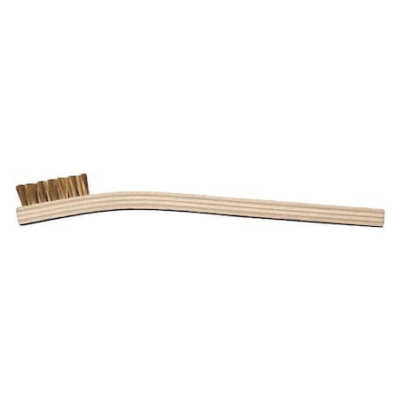 TECHSPRAY 1/4 in W Utility Brush, Stiff, 7 3/4 in L Handle, 1 3/8 in L Brush, Brass, Wood, 7 3/4 in L Overall 2025-1